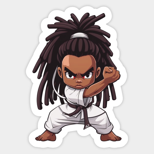 Karate Chibi Boy Sticker by JunkyDotCom